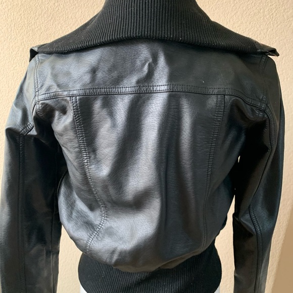 Vegan Leather Black Jacket - Picture 2 of 3